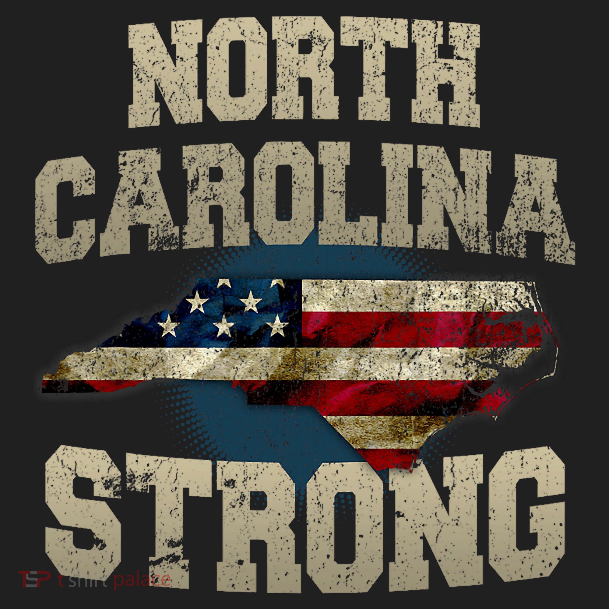 North Carolina Strong With Nc State And Usa Flag Overlay Women's Sweatshirt