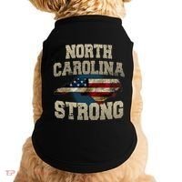 North Carolina Strong With Nc State And Usa Flag Overlay Doggie Tank thumb 0