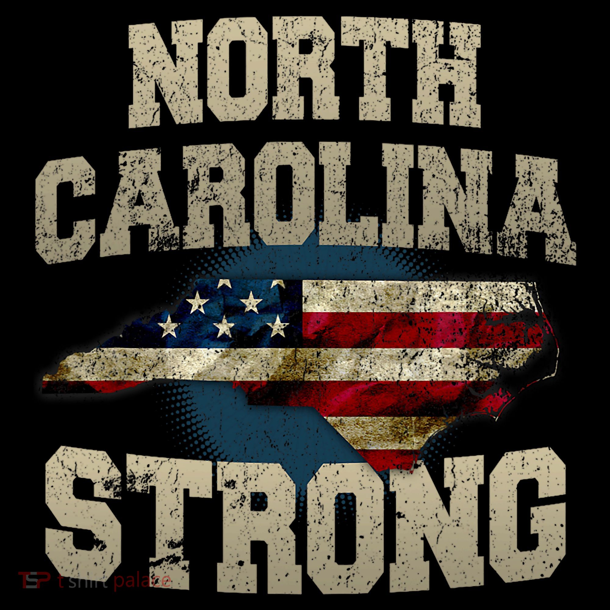 North Carolina Strong With Nc State And Usa Flag Overlay Coffee Mug