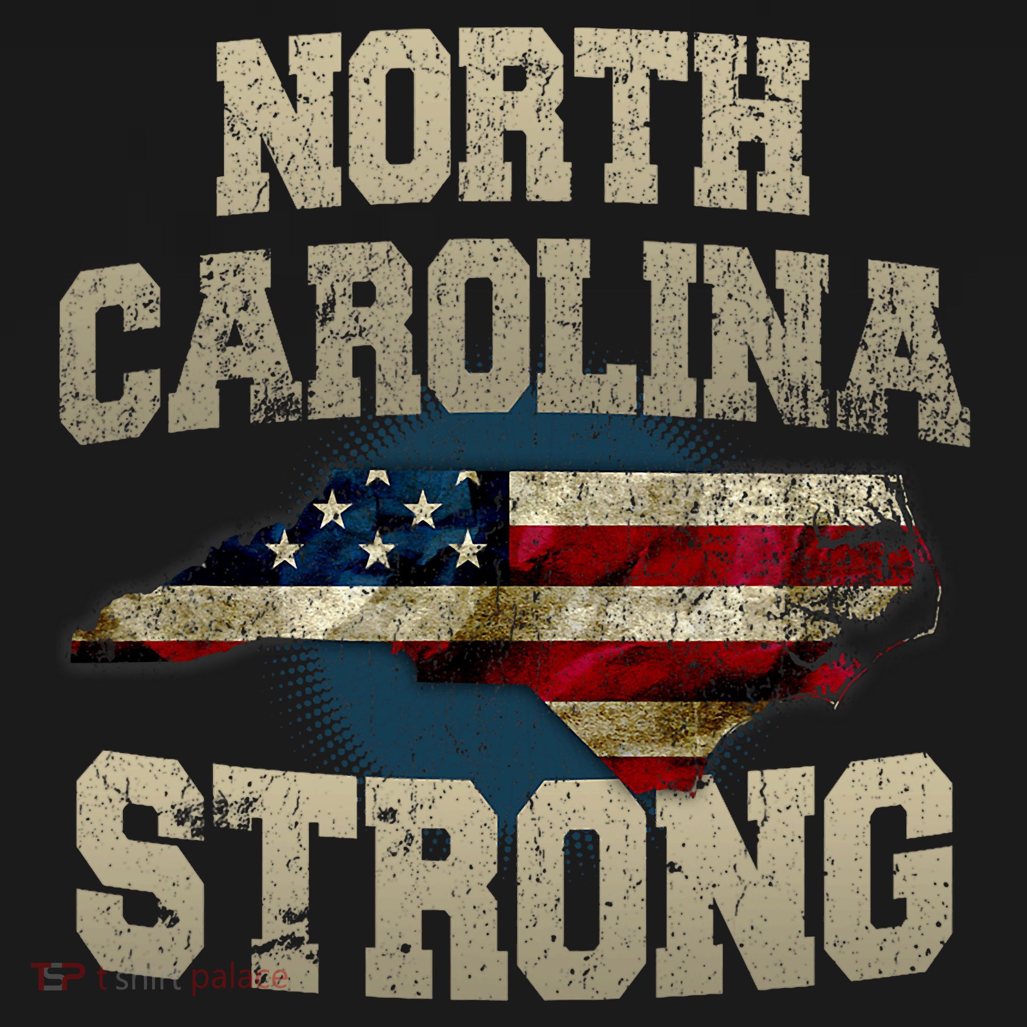 North Carolina Strong With Nc State And Usa Flag Overlay Women's Hoodie