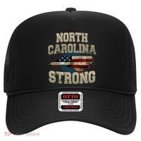 North Carolina Strong With Nc State And Usa Flag Overlay Hat thumb 0