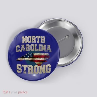 North Carolina Strong With Nc State And Usa Flag Overlay Button