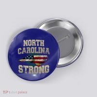 North Carolina Strong With Nc State And Usa Flag Overlay Button thumb 0