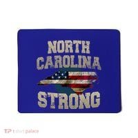 North Carolina Strong With Nc State And Usa Flag Overlay Mousepad thumb 0