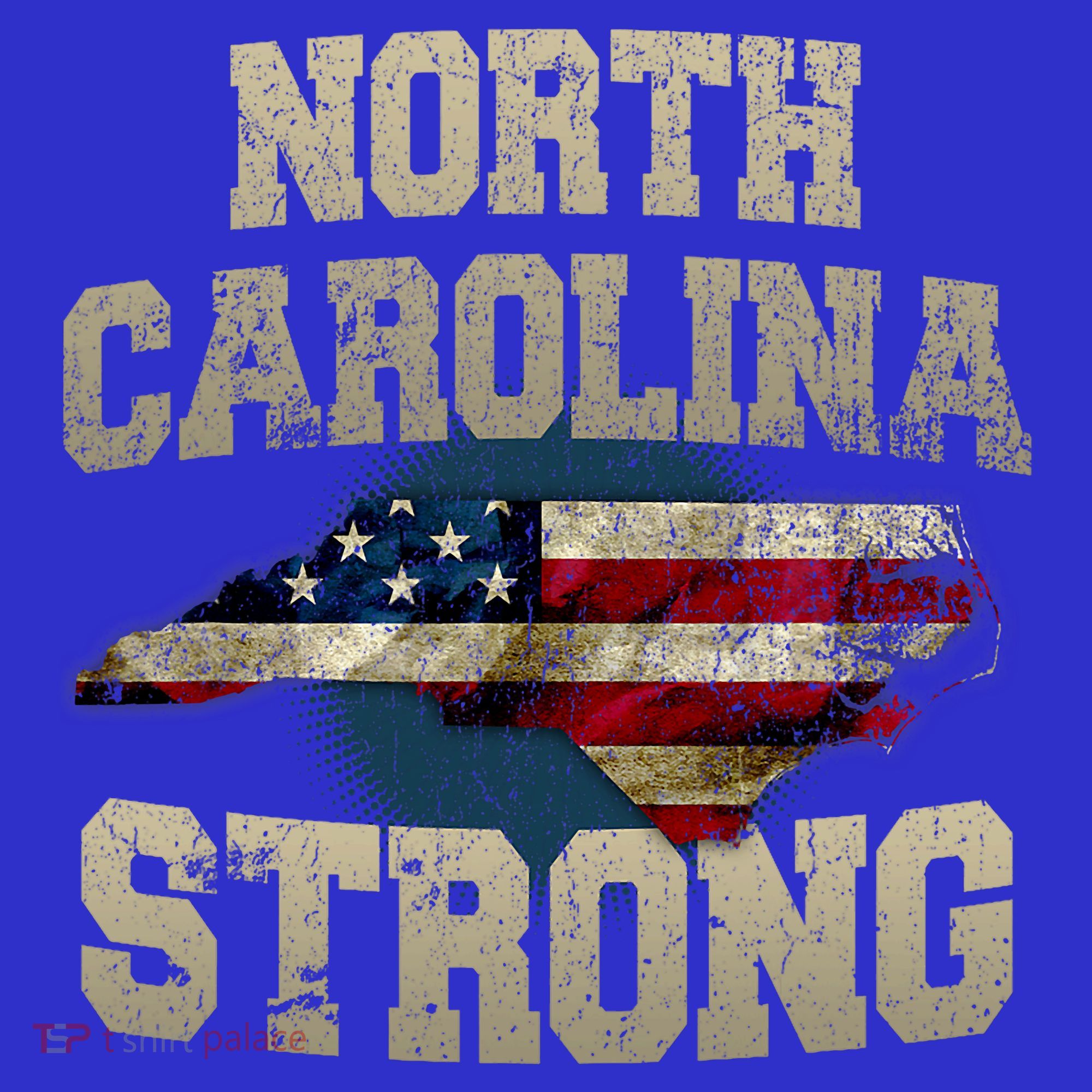 North Carolina Strong With Nc State And Usa Flag Overlay Women's Tank Top