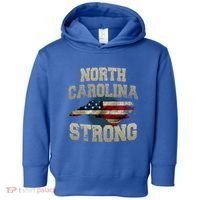North Carolina Strong With Nc State And Usa Flag Overlay Toddler Hoodie thumb 0