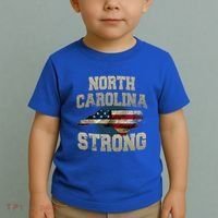 North Carolina Strong With Nc State And Usa Flag Overlay Toddler T-Shirt thumb 2