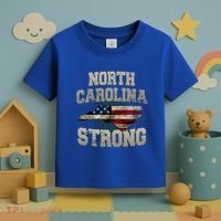 North Carolina Strong With Nc State And Usa Flag Overlay Toddler T-Shirt thumb 3
