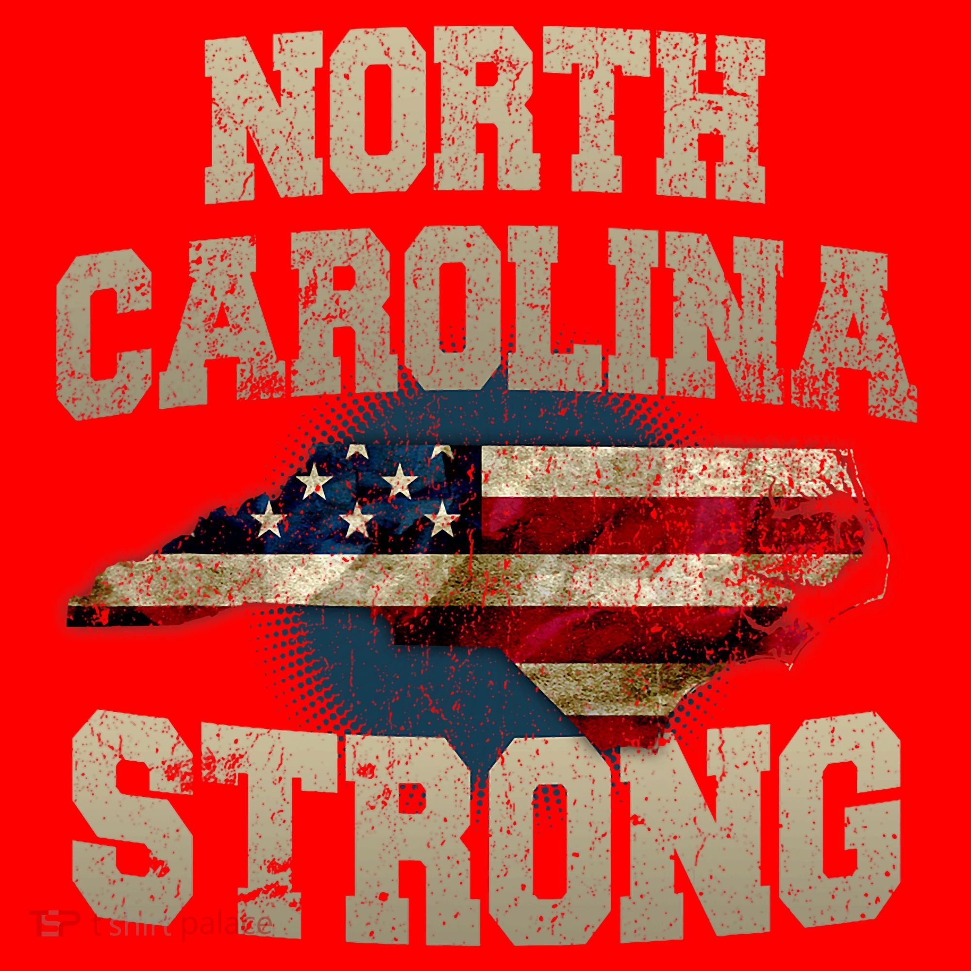North Carolina Strong With Nc State And Usa Flag Overlay Santa Hat