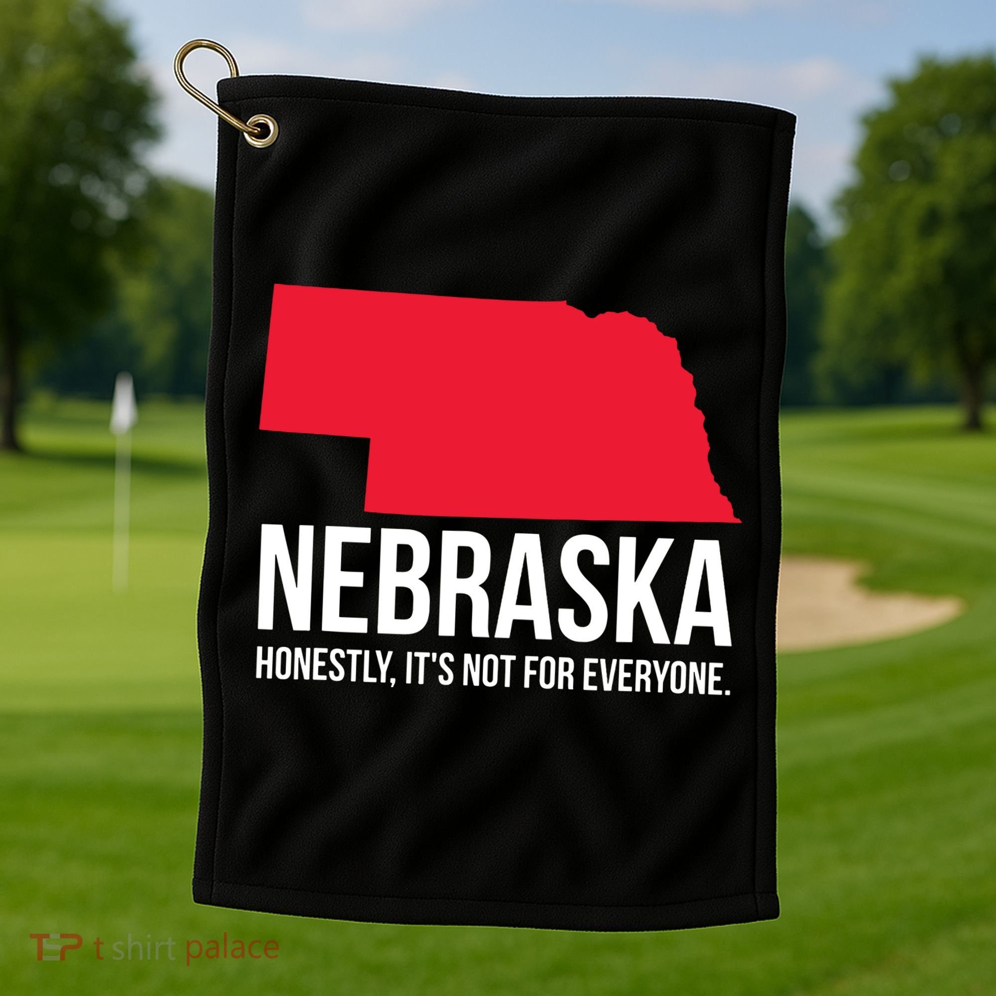 Native Cornhusker State Funny I Love Nebraska Golf Towel