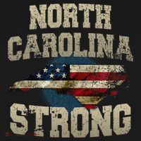 North Carolina Strong With Nc State And Usa Flag Overlay Women's Hoodie thumb 2