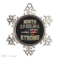 North Carolina Strong With Nc State And Usa Flag Overlay Ornament thumb 0