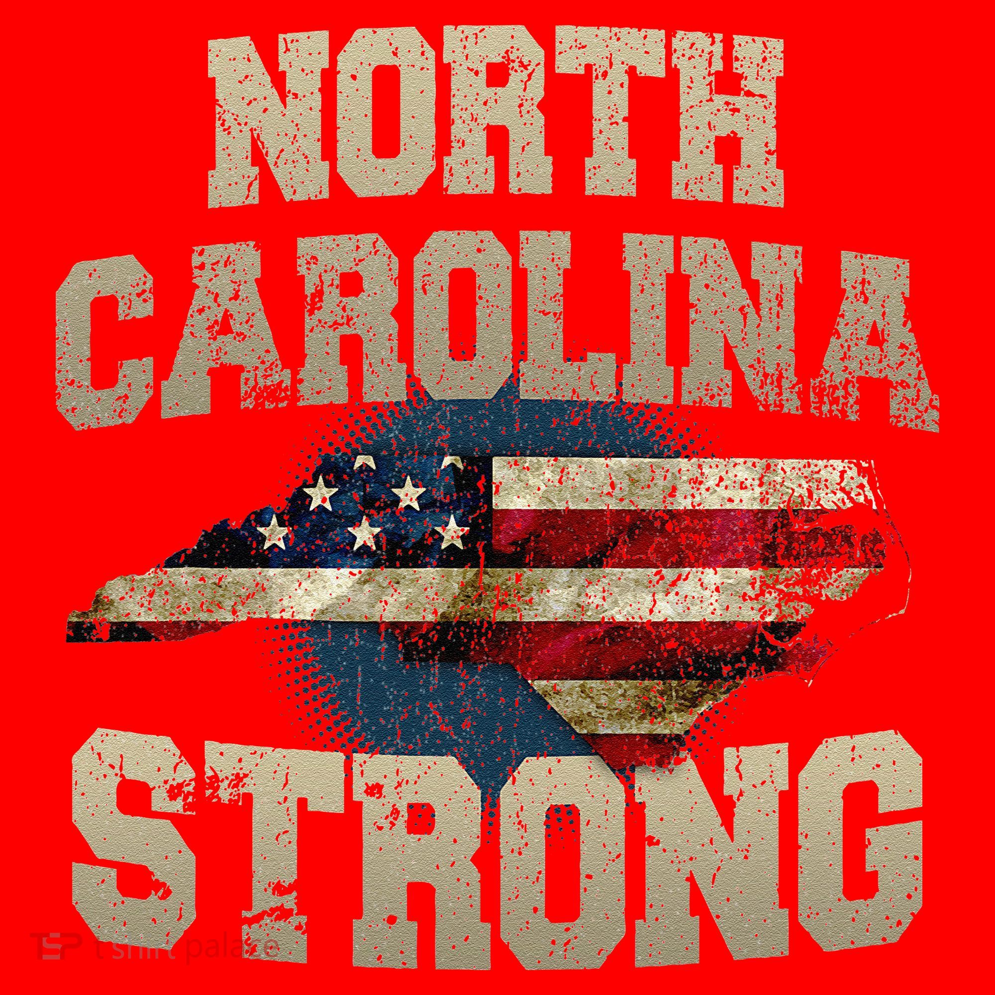 North Carolina Strong With Nc State And Usa Flag Overlay Santa Hat