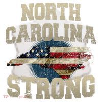 North Carolina Strong With Nc State And Usa Flag Overlay Ceramic Ornament thumb 2