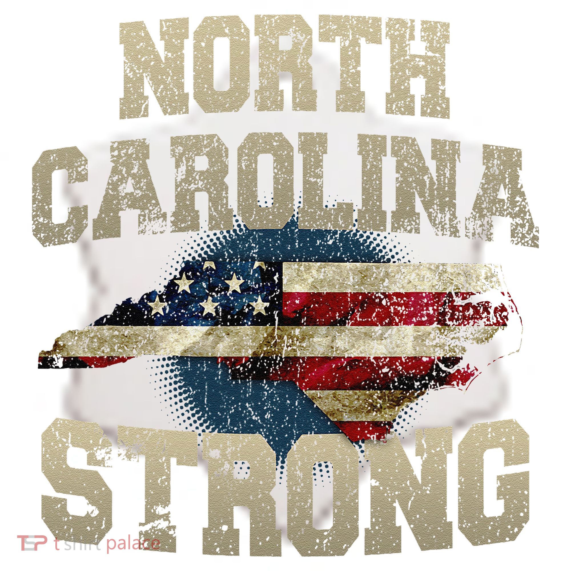 North Carolina Strong With Nc State And Usa Flag Overlay Ceramic Ornament