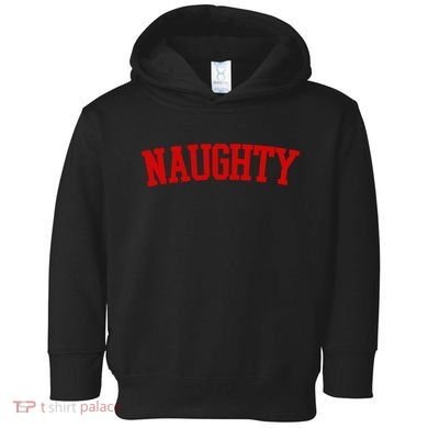 Naughty Christmas Santa Toddler Hoodie
