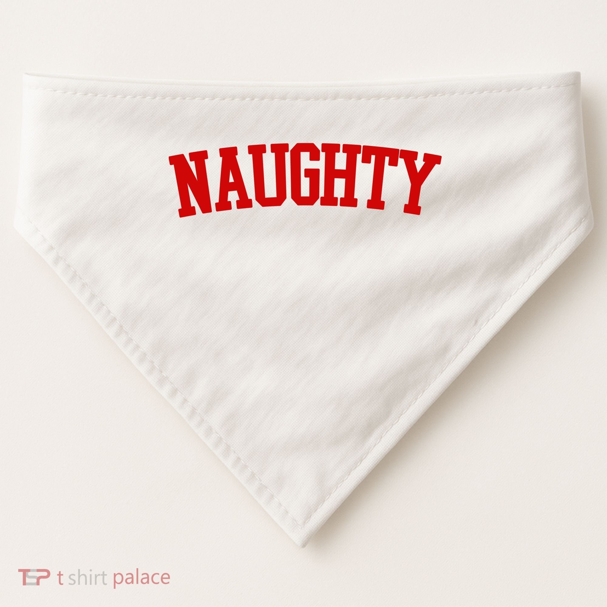 Naughty Christmas Santa USA-Made Doggie Bandana