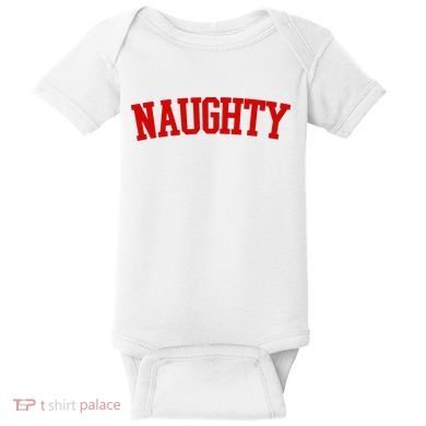 Naughty Christmas Santa Baby Bodysuit
