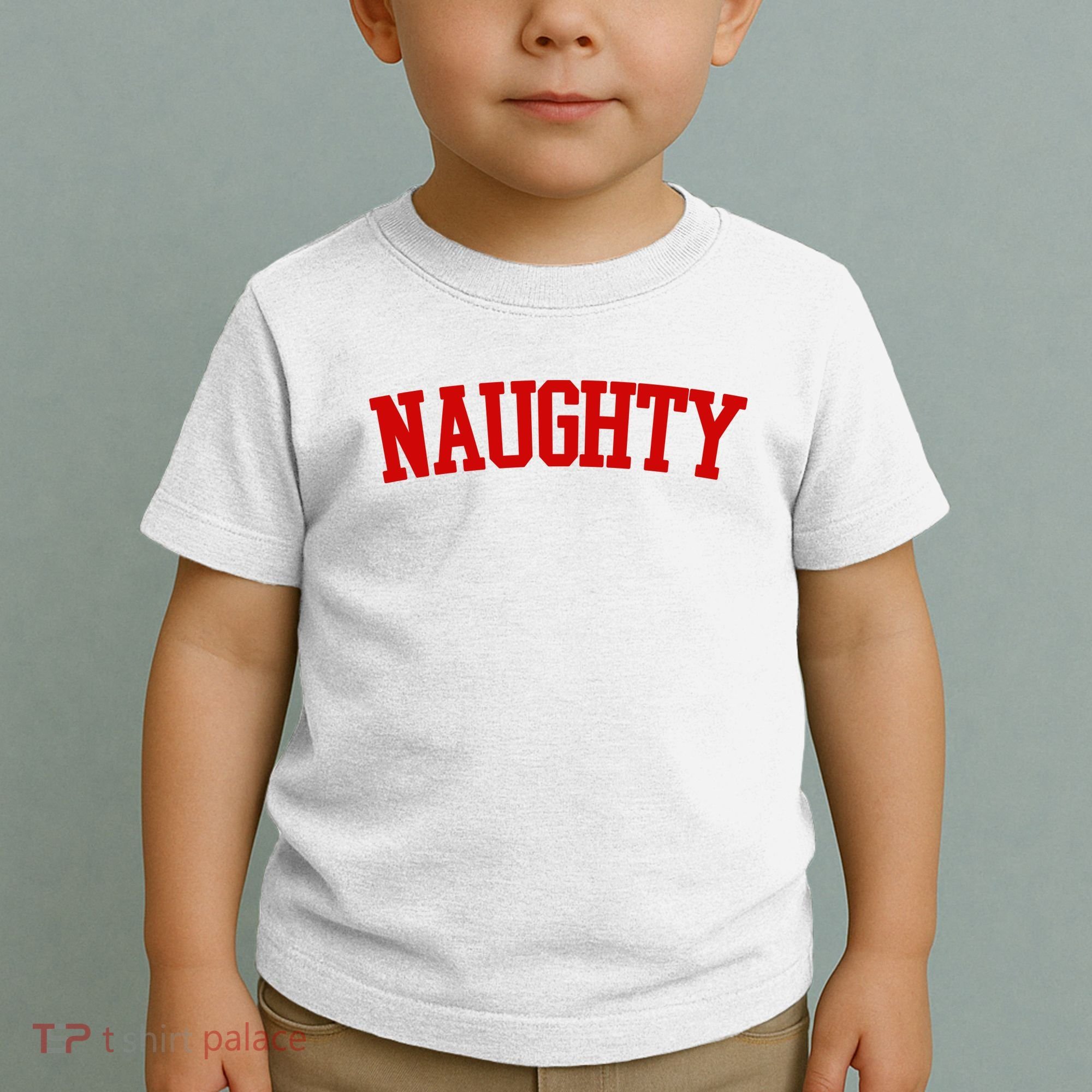 Naughty Christmas Santa Toddler T-Shirt