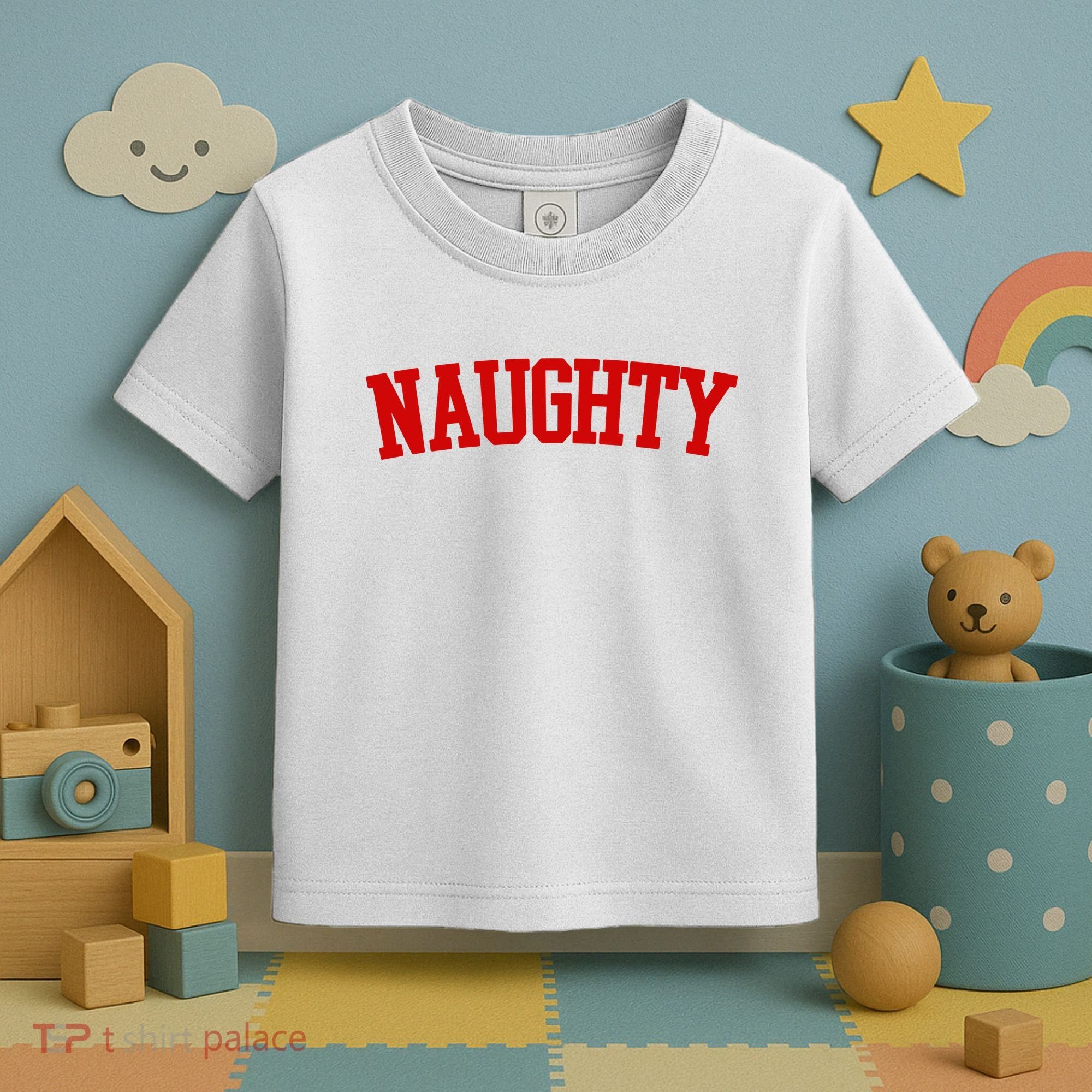 Naughty Christmas Santa Toddler T-Shirt