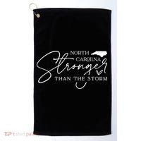 North Carolina Stronger Then The Storm Golf Towel thumb 0