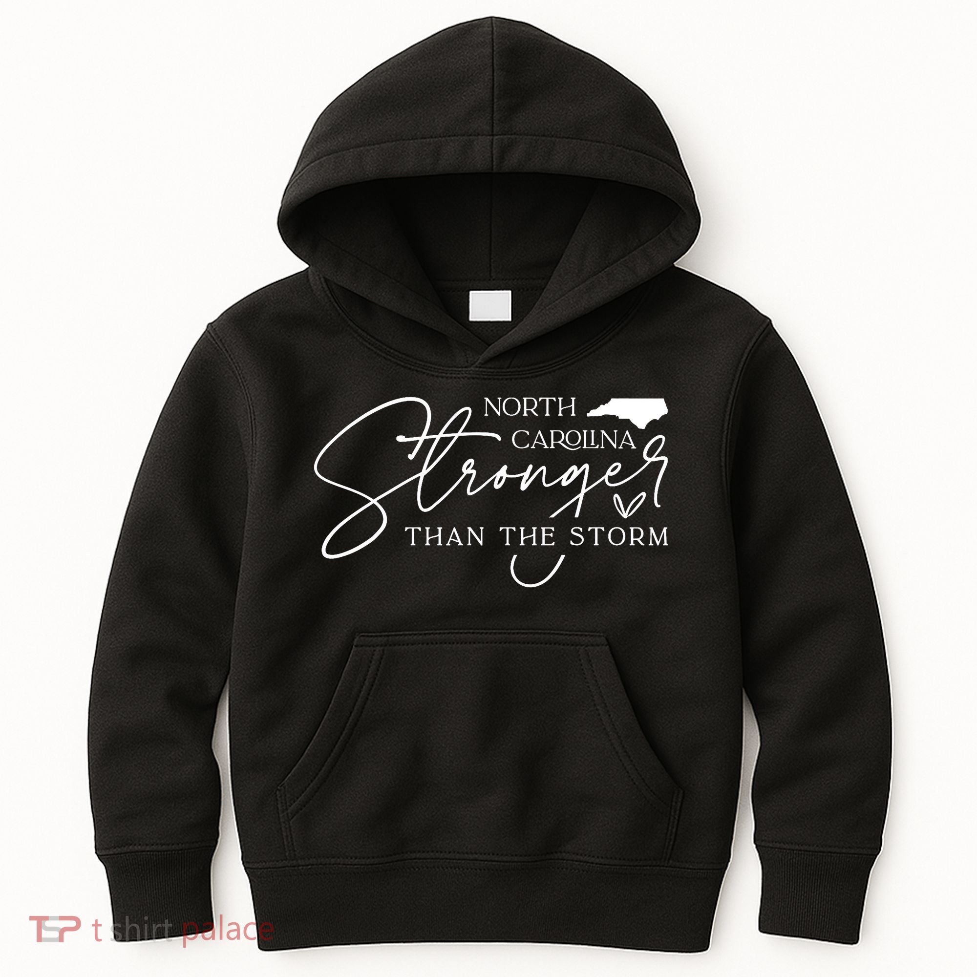 North Carolina Stronger Then The Storm Kids Hoodie