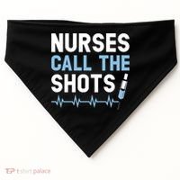Nurses Call The Shots Certified Nursing Assistant Cna Gift USA-Made Doggie Bandana thumb 0