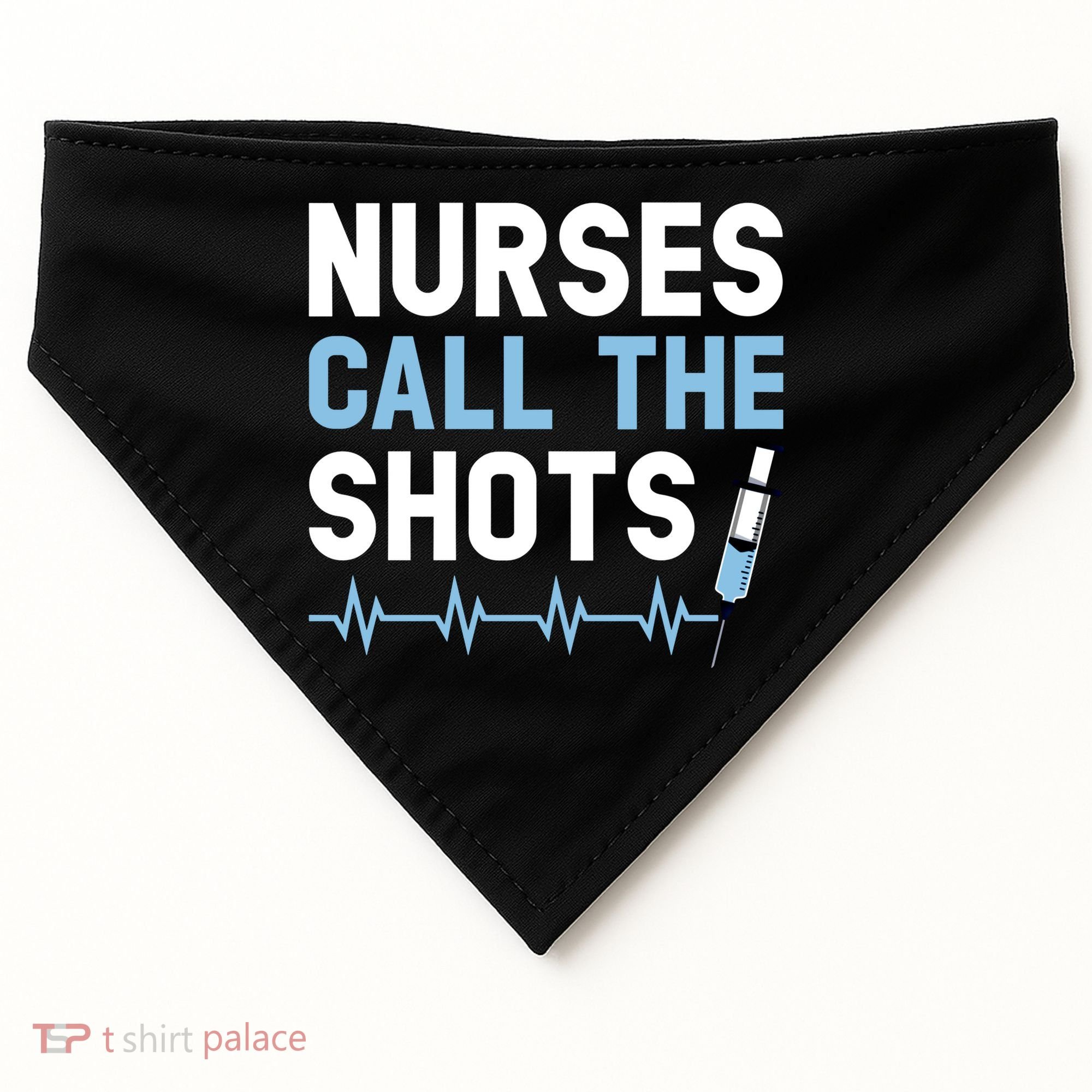 Nurses Call The Shots Certified Nursing Assistant Cna Gift USA-Made Doggie Bandana