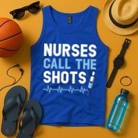 Nurses Call The Shots Certified Nursing Assistant Cna Gift Tank Top thumb 4