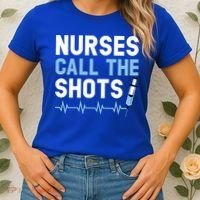 Nurses Call The Shots Certified Nursing Assistant Cna Gift Women's T-Shirt thumb 2