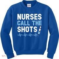 Nurses Call The Shots Certified Nursing Assistant Cna Gift Kids Sweatshirt thumb 0