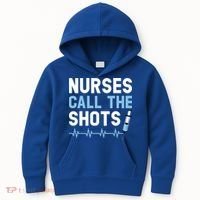 Nurses Call The Shots Certified Nursing Assistant Cna Gift Kids Hoodie thumb 0