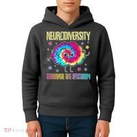 Neurodiversity Celebrate The Spectrum Kids Hoodie thumb 4