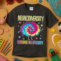 Neurodiversity Celebrate The Spectrum Kids T-Shirt thumb 3