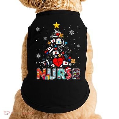Nurse Christmas Tree Stethoscope RN LPN Scrub Nursing Xmas  Doggie Tank