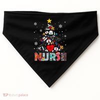Nurse Christmas Tree Stethoscope RN LPN Scrub Nursing Xmas  USA-Made Doggie Bandana thumb 0