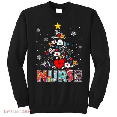 Nurse Christmas Tree Stethoscope RN LPN Scrub Nursing Xmas  Sweatshirt