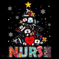 Nurse Christmas Tree Stethoscope RN LPN Scrub Nursing Xmas  Women's Hoodie thumb 2