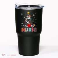 Nurse Christmas Tree Stethoscope RN LPN Scrub Nursing Xmas  Tumbler thumb 0