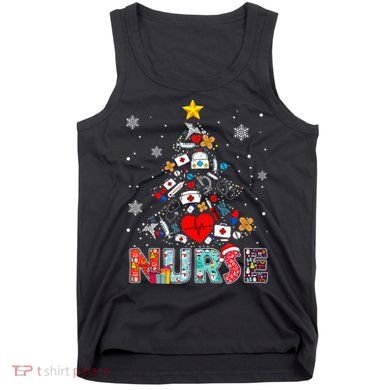 Nurse Christmas Tree Stethoscope RN LPN Scrub Nursing Xmas  Tank Top