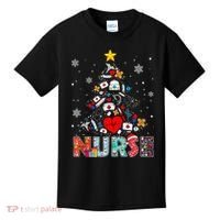 Nurse Christmas Tree Stethoscope RN LPN Scrub Nursing Xmas  Kids T-Shirt thumb 0
