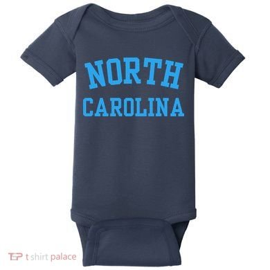 North Carolina Throwback Design State Of Nc Baby Bodysuit