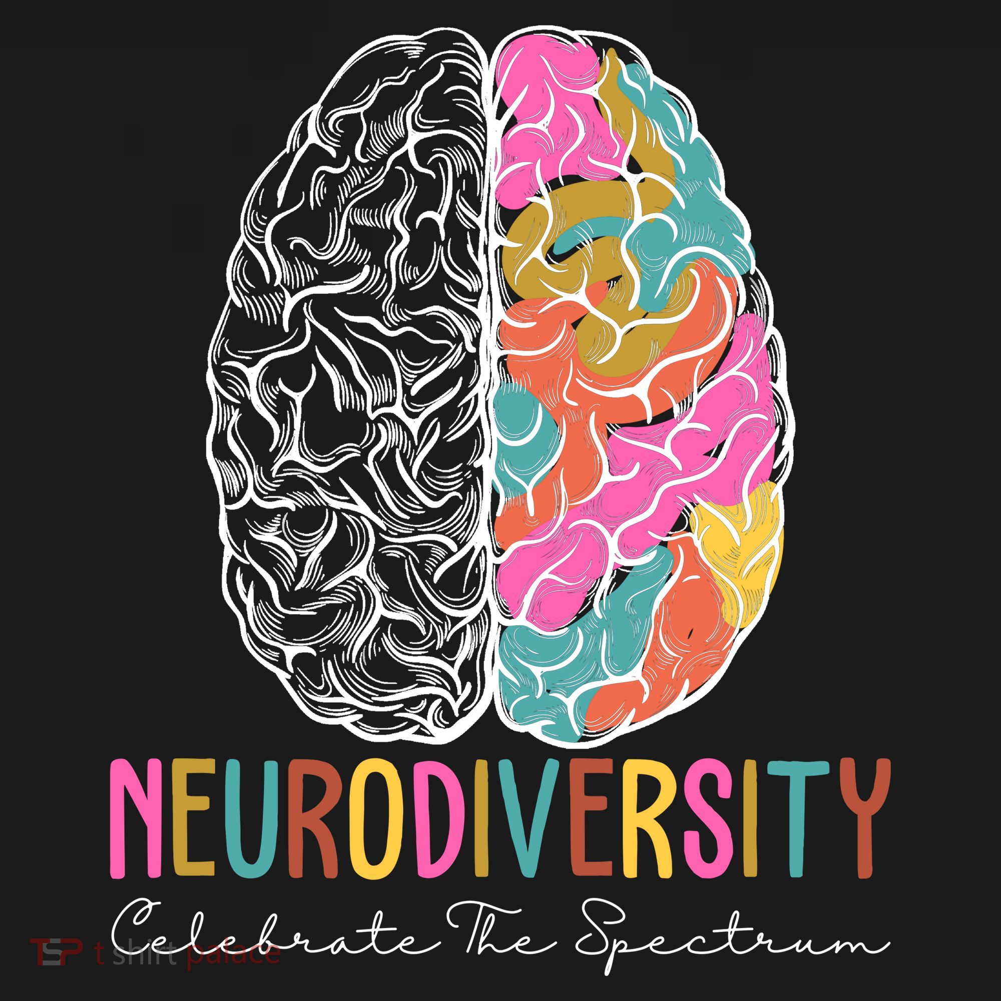 Neurodiversity Celebrate The Spectrum Brain Autism Awareness Toddler Hoodie