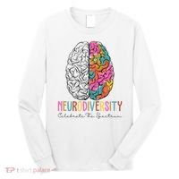 Neurodiversity Celebrate The Spectrum Brain Autism Awareness Long Sleeve Shirt thumb 0