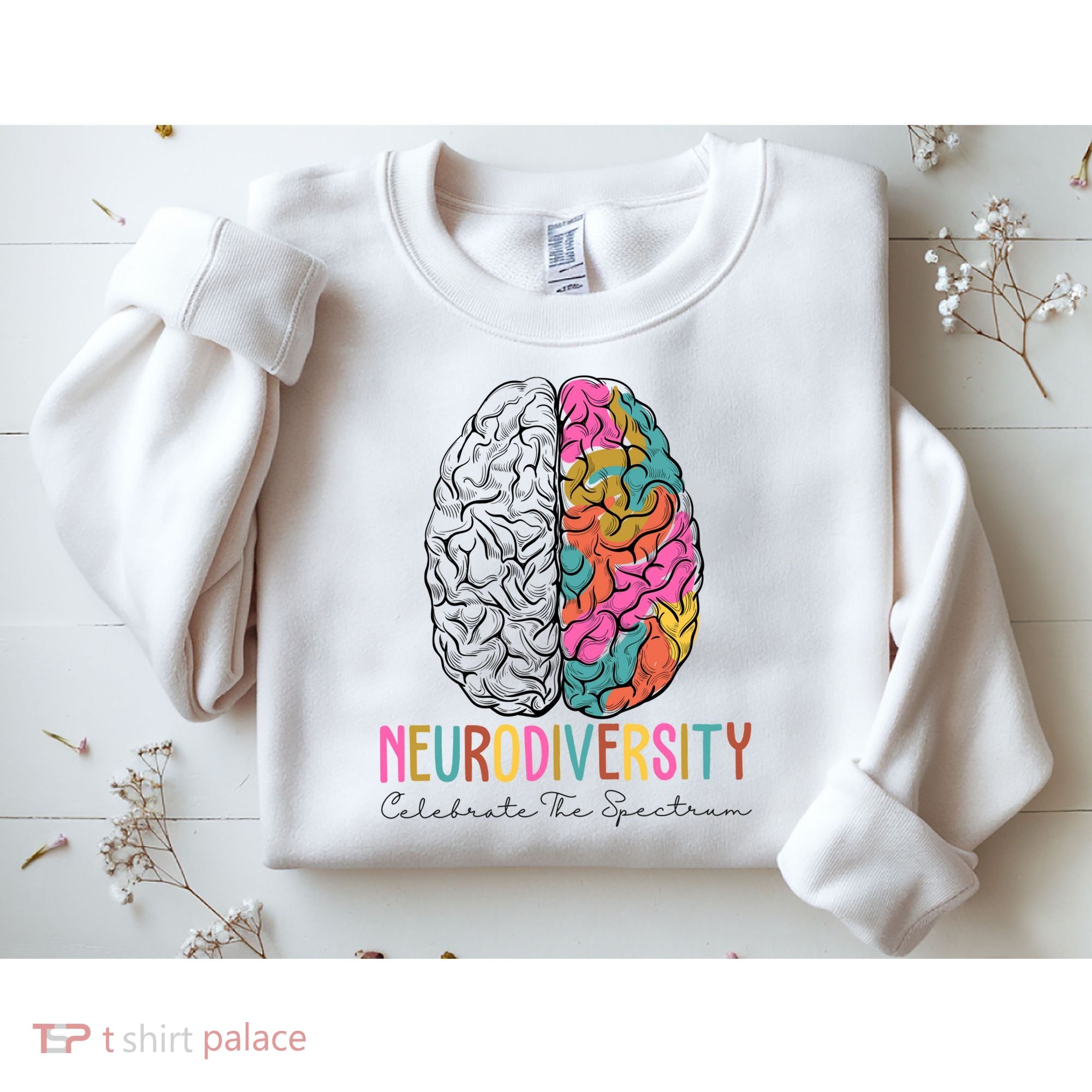 Neurodiversity Celebrate The Spectrum Brain Autism Awareness Sweatshirt