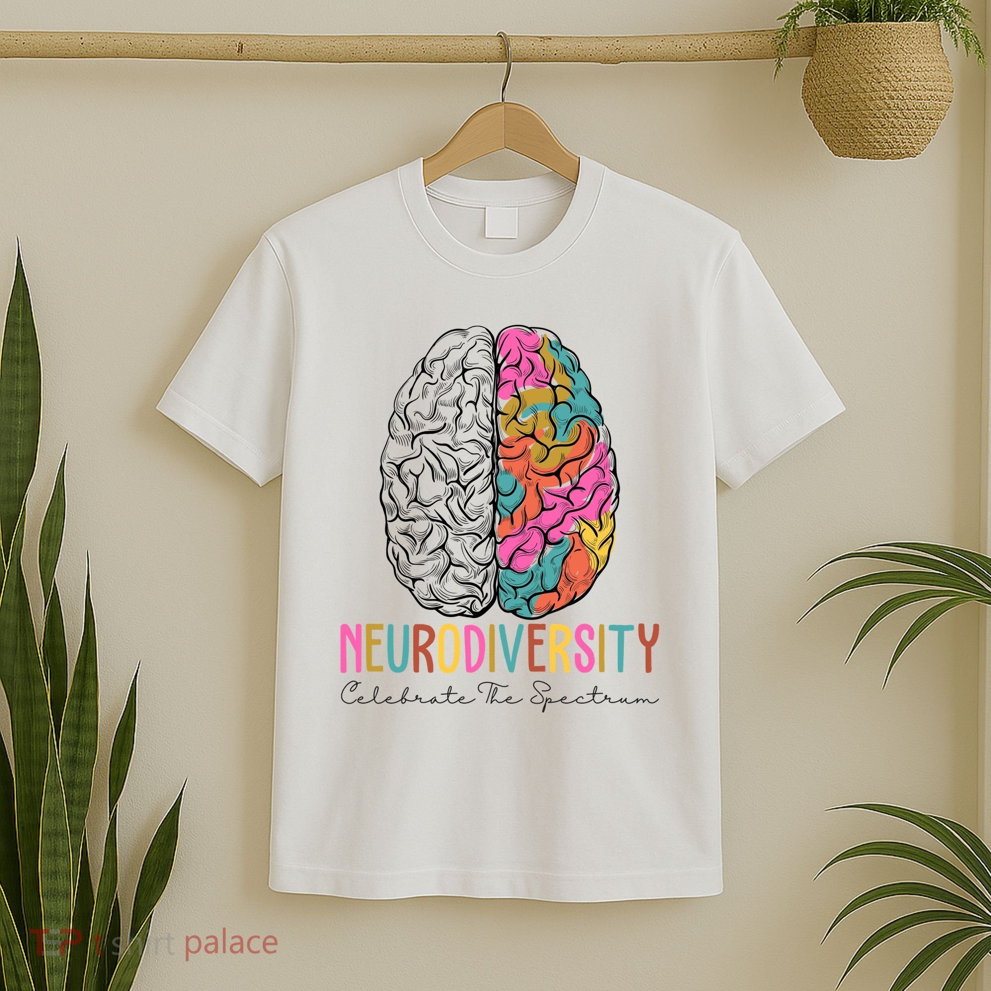 Neurodiversity Celebrate The Spectrum Brain Autism Awareness T-Shirt