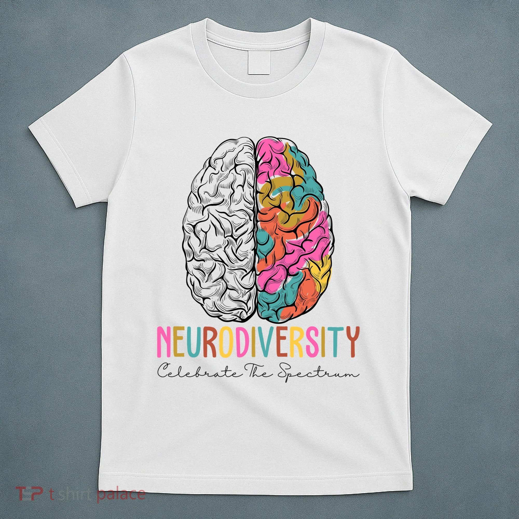 Neurodiversity Celebrate The Spectrum Brain Autism Awareness T-Shirt