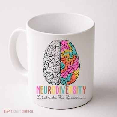 Neurodiversity Celebrate The Spectrum Brain Autism Awareness Coffee Mug