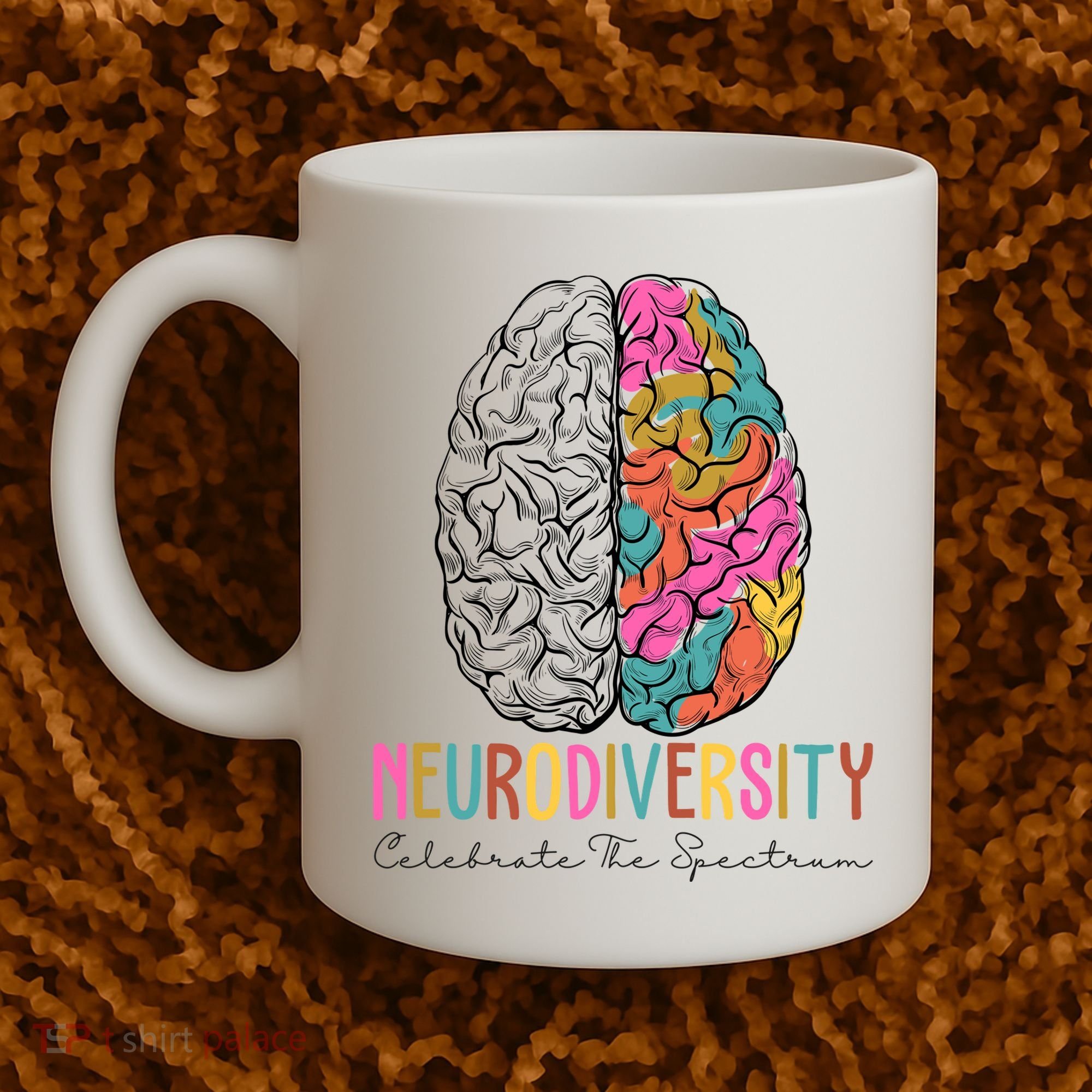 Neurodiversity Celebrate The Spectrum Brain Autism Awareness Coffee Mug