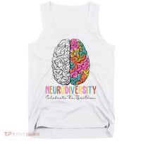 Neurodiversity Celebrate The Spectrum Brain Autism Awareness Tank Top thumb 0